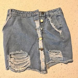 Denim Skirt Womens Small